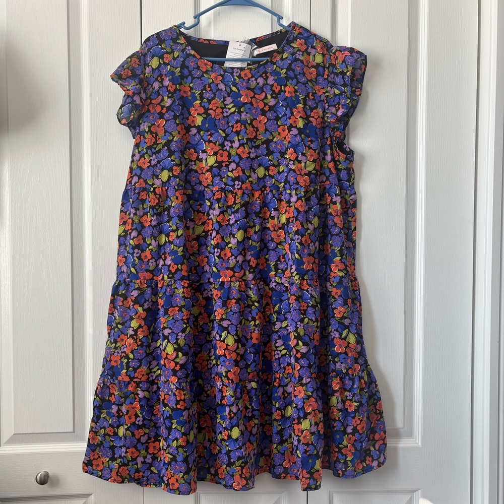 NWT Kirundo Black Purple Floral Dress